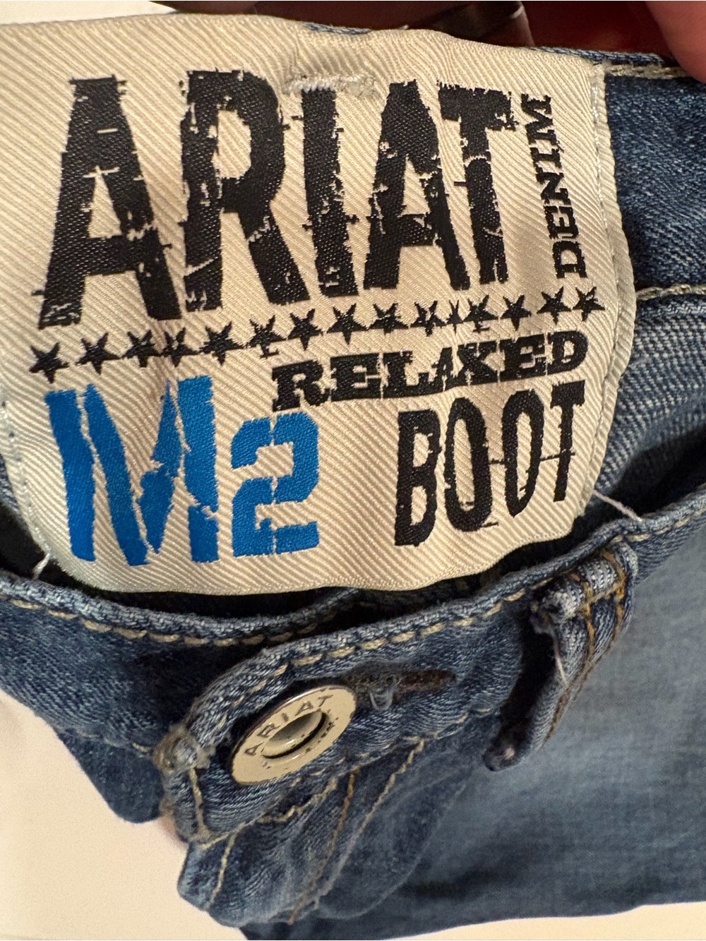 Ariat M2 Relaxed Boot Cut Jeans Men 32x34 Medium Wash - Picture 7 of 16